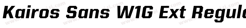 Kairos Sans W1G Ext Regular字体转换